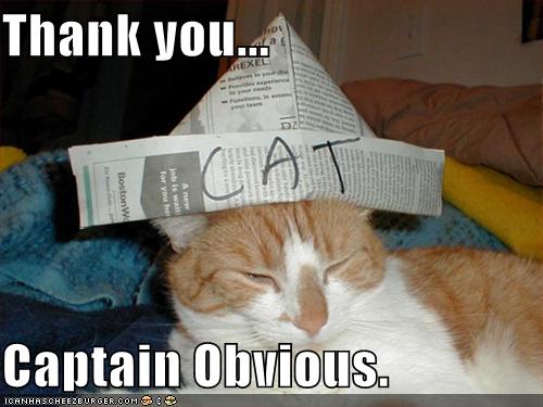 Thank you, Captain Obvious.